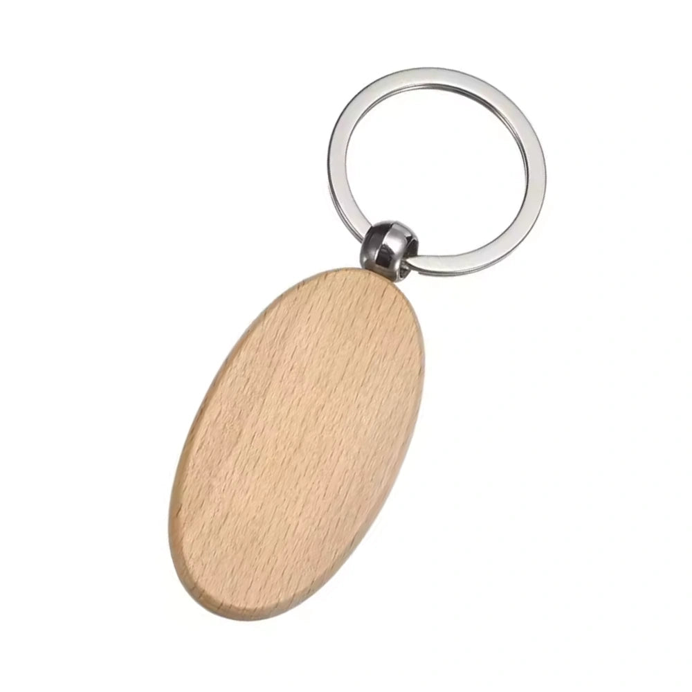 Houten Sleutelhanger Ovaal