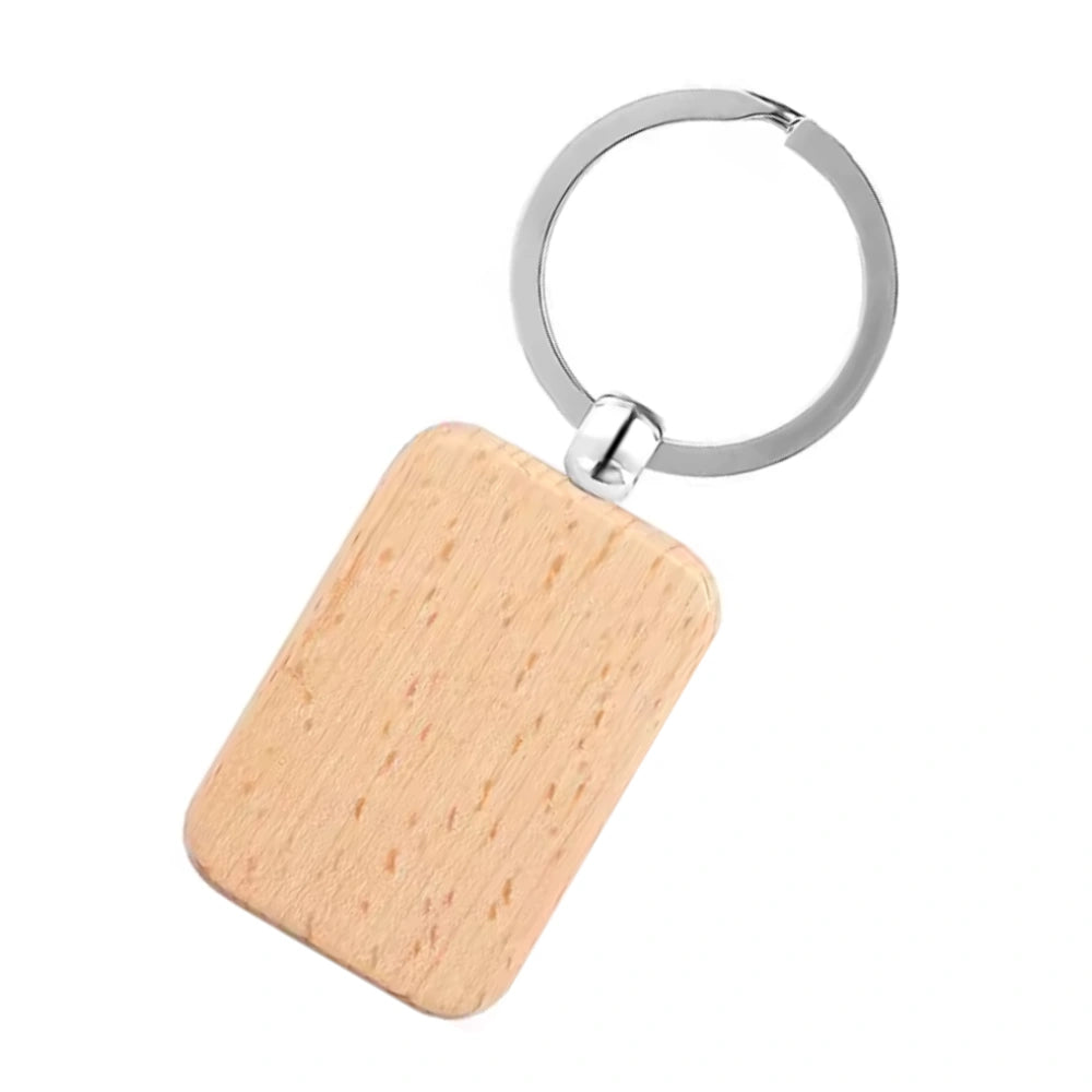 Houten Sleutelhanger Rechthoek