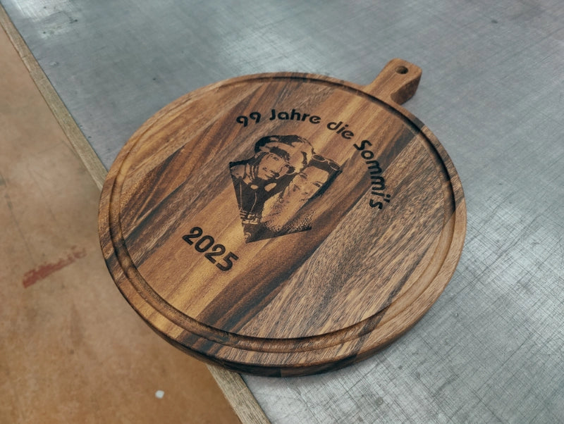 Serveerplank rond Teakhout BD